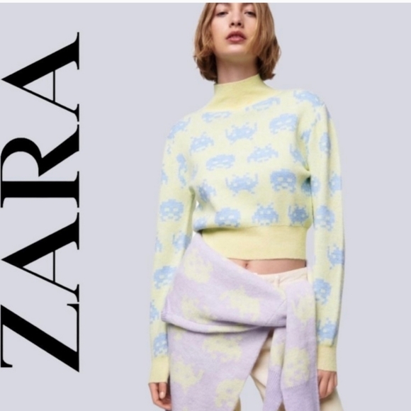 Zara Sweaters Zara Space Invaders Collab Sweater Poshmark